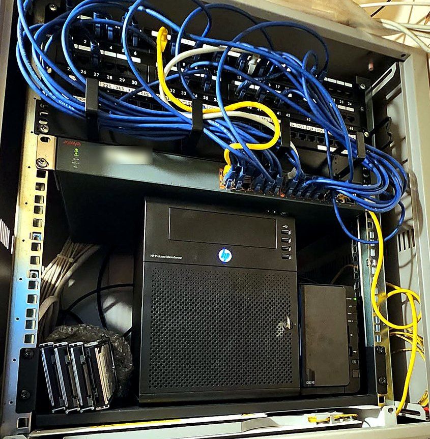 A comms cabinet installed by iJen-IT